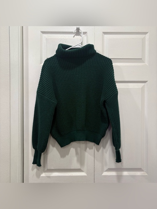 SHEIN Sweaters - SHEIN Dark Green Long Sleeve Turtleneck Sweater - Size Large